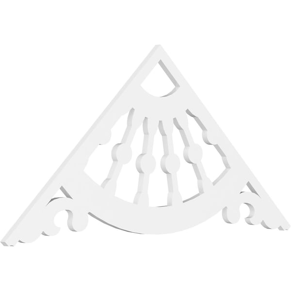 Ekena Millwork Pitch Wagon Wheel Architectural Grade PVC Gable Pediment, 60"W x 27 1/2"H x 1"P (11/12) GPP060X028X100WAG - main